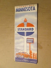 Standard Oil Highway Road Map of Minnesota 1949