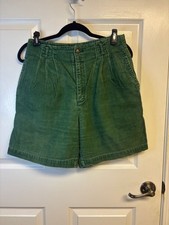 Vintage ESPRIT High-Rise Green Corduroy Bermuda Shorts