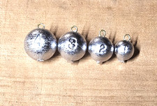 Cannonball 1,2,3,4 oz Affondatori da Pesca Piombo Pesi 10 ogni 40 Conteggi Totali