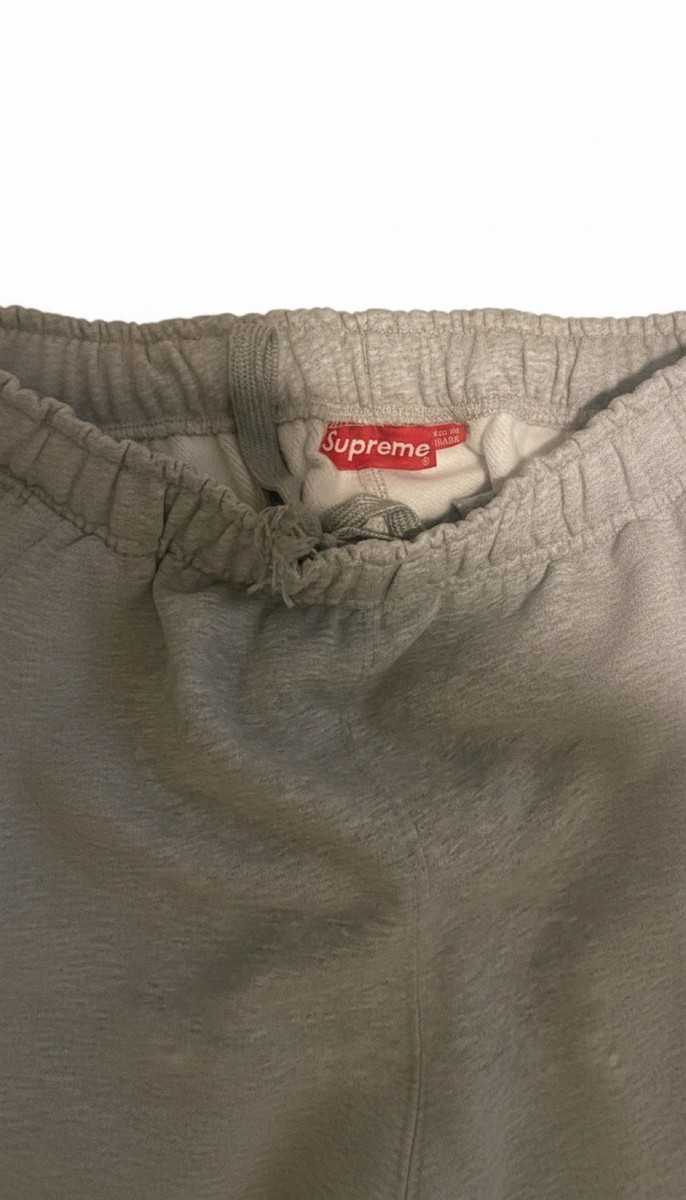 Supreme Satin Applique Sweatpant Heather Gray Men's Size Medium