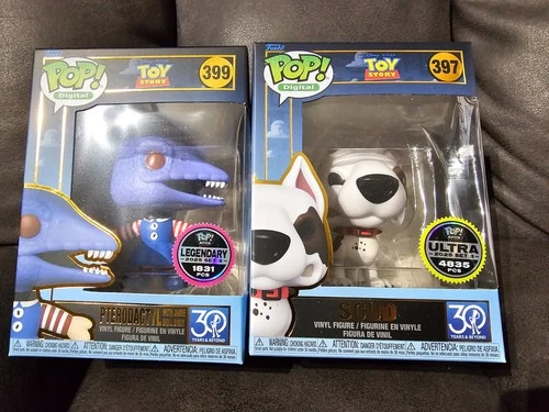 Toy Story Pterodactyl #399 & Scud #397 Funko Pops - Digital Legendary New in Box