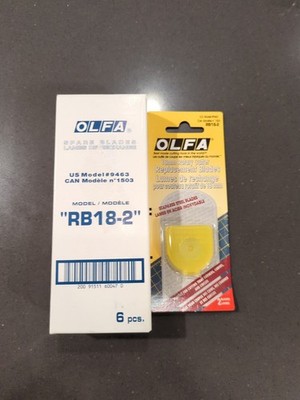OLFA SPARE BLADES RB18-2 BLADES US Model 9463 6 PCs. 12 Total Blades NIB M66