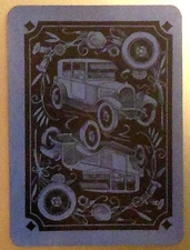 Model A Car Mirror Image Antique Vintag Great Mogul Swap Playing Card-Periwinkle