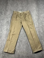 Dockers D3 Pants Men Size 34x32 Pleated Brown Office Career Preppy Casual Cotton