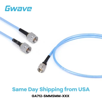 GWAVE TECHNOLOGY INC. SMA Male to SMA Male .086" Semi-flexible Coax Cable, FEP Jacket, DC-26.5GHz
