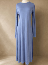 Uniqlo Sz M Light Blue Long Sleeve Ribbed Dress