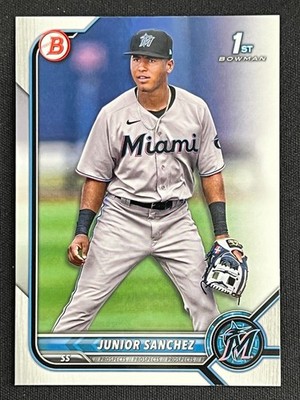 5 Card Lot Junior Sanchez 2022 Bowman Prospects BP-111 Miami Marlins