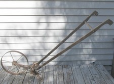 Vintage  Planet Jr  Cultivator single wheel & sweep weed cutters  Wd handles
