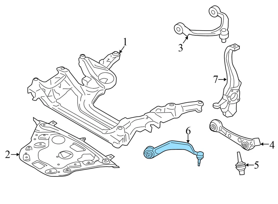 BMW ALPINA B7 2017-2022 - Brazo de control inferior delantero derecho (delantero) 6861158 Foto 3 de 4
