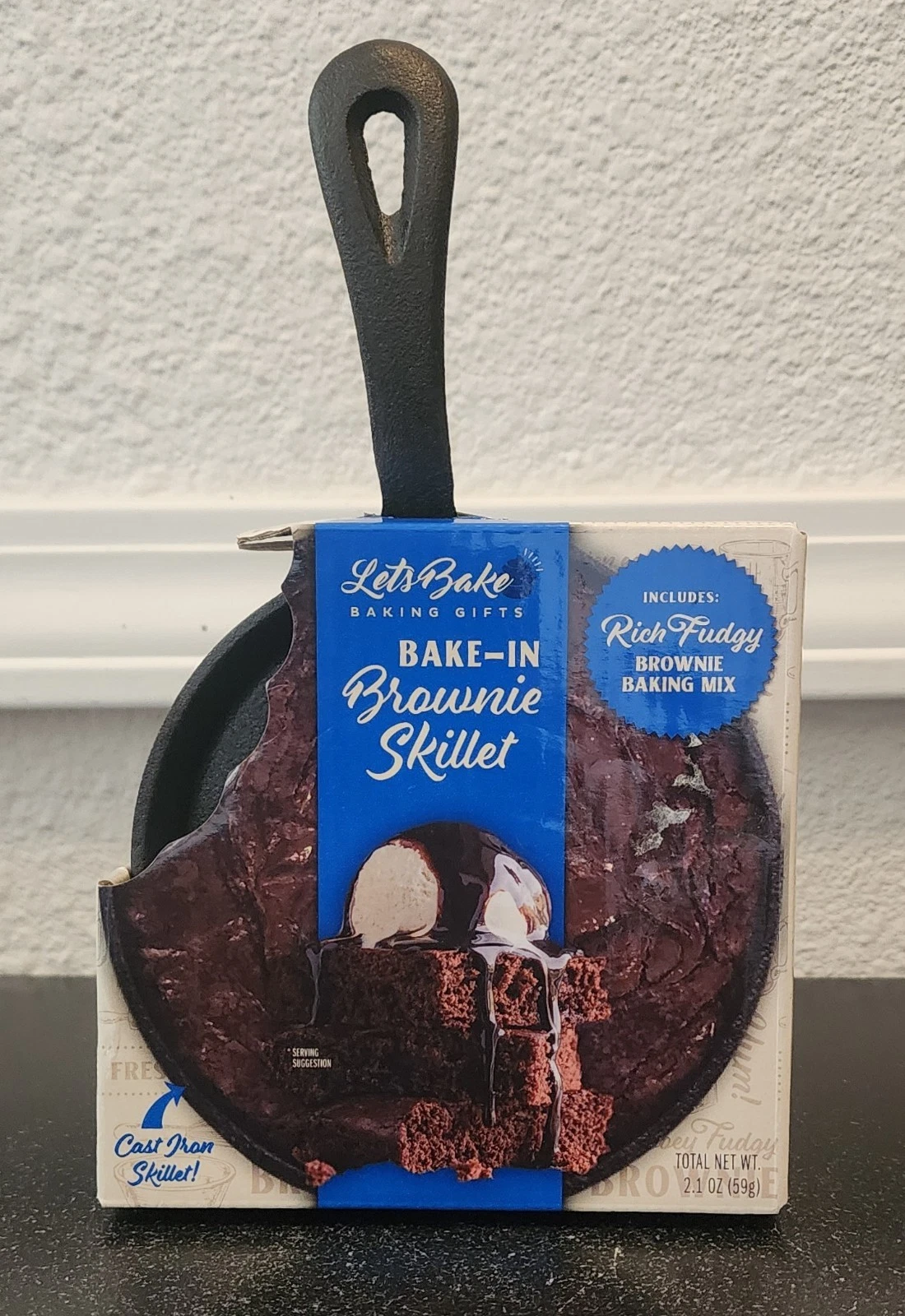 Let's Bake Brownie Skillet, Cast Iron Skillet & Brownie Mix Baking