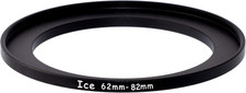 ICE 62Mm to 82Mm Step up Ring Filter/Lens Adapter, Aluminum, Enhancing Effect