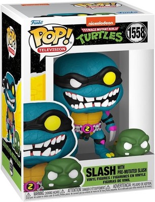 Funko POP! TMNT Slash with Pre-Mutated Slash #1558 TV Vinyl Figur Neu
