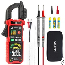 Smart Digital Clamp Meter with D-Shaped Jaws, Clamp Multimeter with Inrush Cu...