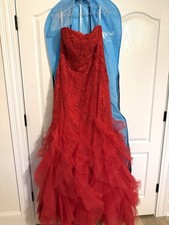 Sherri Hill Red Prom Dress Size 16