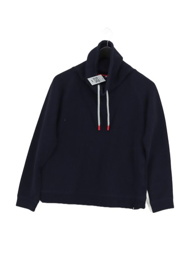 Joules Women's Hoodie S Blue Cotton with Polyester Pullover