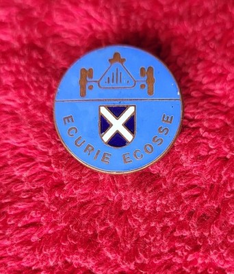 ECURIE ECOSSE Motor Sport Car Racing Team Enamel & Brass PIN Badge Early Vintage