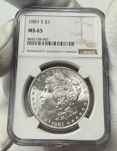 1881 S Morgan Silver Dollar NGC MS 65