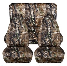 Fits 1987-1995 Jeep Wrangler Yj Front And Rear Seat Covers Camouflage