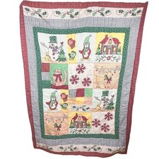 Limited Edition Christmas Quilt Winter Holiday Themed Wall Hanging Decor 50x67"