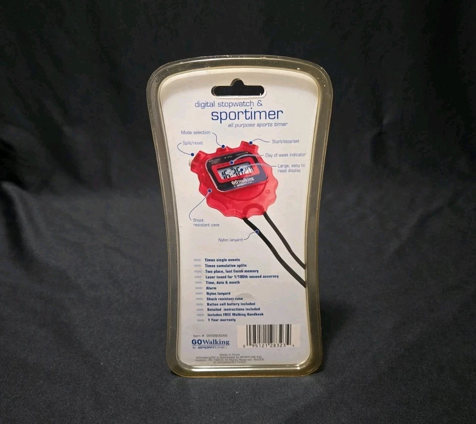 Cronómetro digital y sportimer Go Walking By Sportline rojo Foto 2 de 4