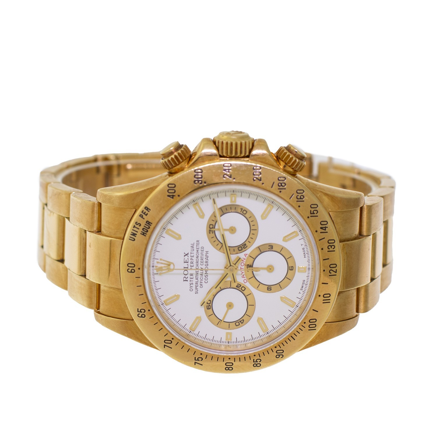 Rolex Daytona 40mm 18K Yellow Gold White Dial & Gold Bezel 16528 - unpolished image 6