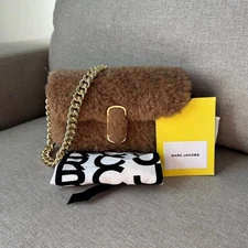 Marc Jacobs The Teddy J Marc Camel Brown Mini Handbag NEW Clutch Shoulder Bag