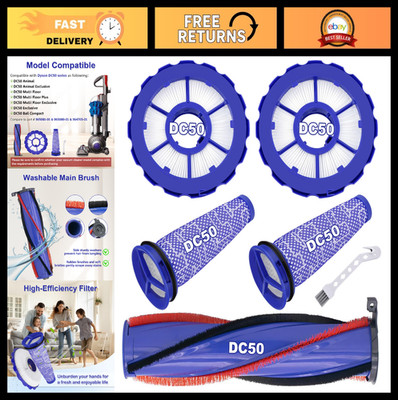 Brush Roller & Filter Replacement for Dyson DC50 Animal Multi Floor Vacuum Kit