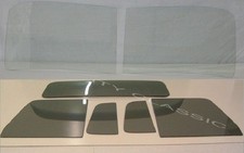 Glass 1948 - 1960 Willys Pickup Truck Clear Windshield Grey Vent Door Small Back Glass 1948 - 1960 Willys Pickup Truck Clear Windshield Grey Vent Door Small Back