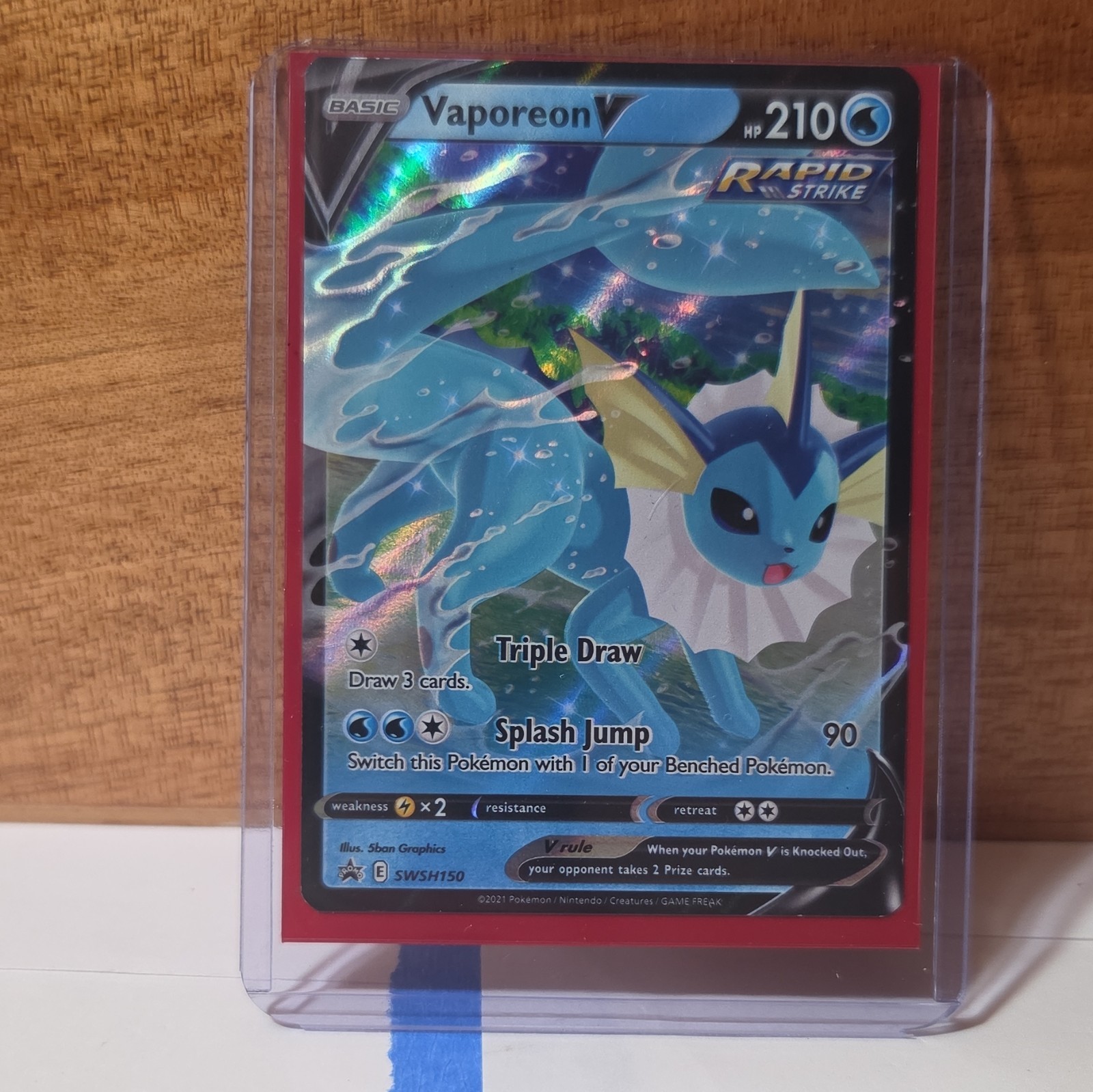 Pokémon TCG Vaporeon V SWSH150 Sword & Shield Black Star Promo