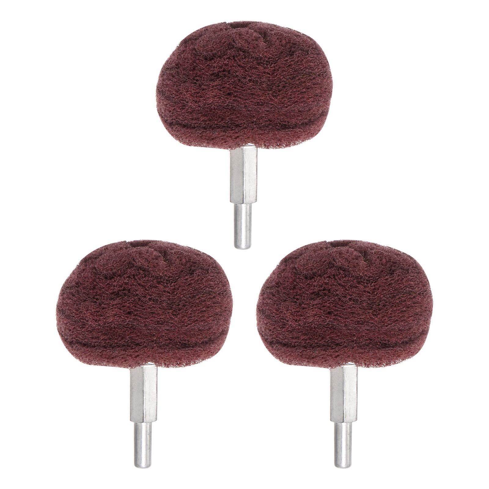 3pcs Mushroom Buffing Wheel for Drill 50mm x 25mm 320 Grit 1