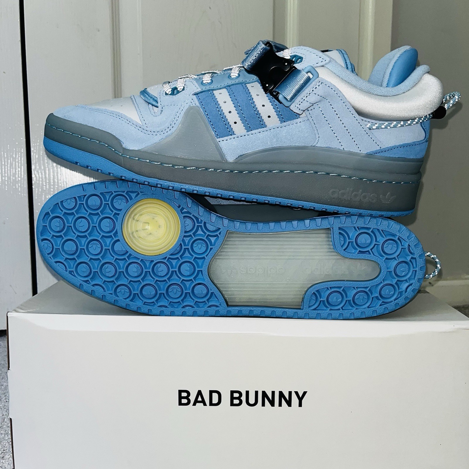 🐰 Adidas Forum Low Buckle x Bad Bunny Blue Tint - 2022 - UK 11 - BRAND NEW image 7
