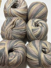 Joblot Variegated Unlabelled DK Acrylic Knitting Yarn approx weight 650gms 