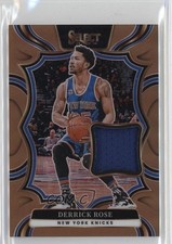2024-25 Panini Select Throwback Memorabilia Copper Prizm 31/49 Derrick Rose 1e8j