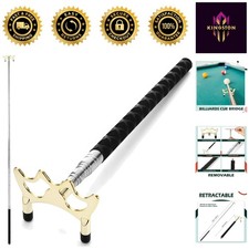 Snooker Cue Holder with Adjustable Length  Removable Brass Bridge Head
