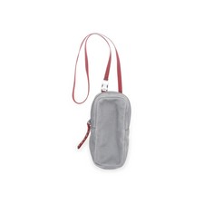 Prada Linea Rossa, Handytasche, Unisex (Erwachsene), Grau/Rot, 7, 4, 15 cm #Atf