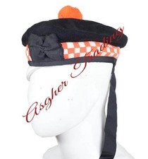 Scottish Military Traditional Kilt Cap - Balmoral Bonnet Diced Hats 100 Wool
