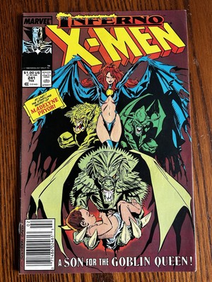 Uncanny X-Men #241 Marvel 1989 Chris Claremont Inferno Mr Sinister Rogue F/VF