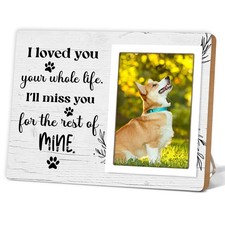 Dog Memorial Picture Frame - Pet Loss Gift - I Love You Your Whole Life I Wil...