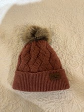 Kids Winter Toddler Knit Hat Cotton Lined Faux Fur Pom Pom