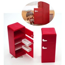 Refrigerator Freezer 1/12 Scale Dollhouse Miniatures Furniture Kitchen Plastic