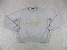 Givenchy Sweatshirt Mens Medium Gray Gold Star Puff Print Paris Pullover