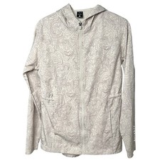 Balance Athletica Sahara Journey Jacket Womens Small Full Zip Hooded Cream Beige