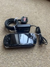 Sony PSP Black Handheld Game Console with Charger & Leads. Tested. Little used