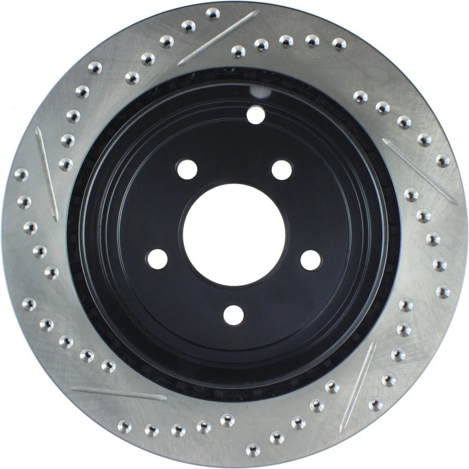 StopTech 127.61091L Sport Cross-Drilled And Slotted Disc Brake Rotor - Image 2 of 4