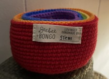 set of Beebee  Bongo Rainbow Stacking/Nesting Bowls. Storage Containers