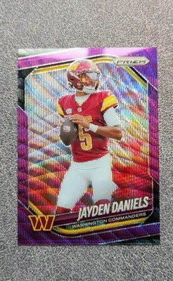 2025 Panini Prizm - Jayden Daniels #278 Purple Wave Prizm /99
