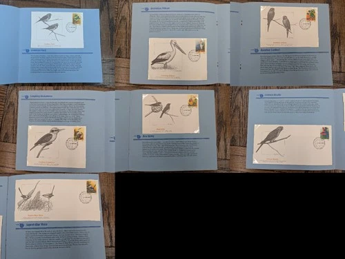 1978 Nature's Flying Colors Australia Native Birds First Day Cover Album