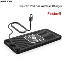 Car Wireless Charger Pad Phone Fast Charging Non-Slip Mat for iPhone Samsung lot