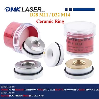 DMK Laser Ceramic Ring D28 D32 Nozzle Holder M14 For Raytools WSX OSPRI Bodor