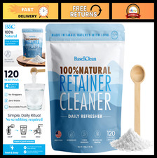 Natural Retainer  Aligner Cleaner Powder - Daily Use, 4 Month Supply, No Harsh